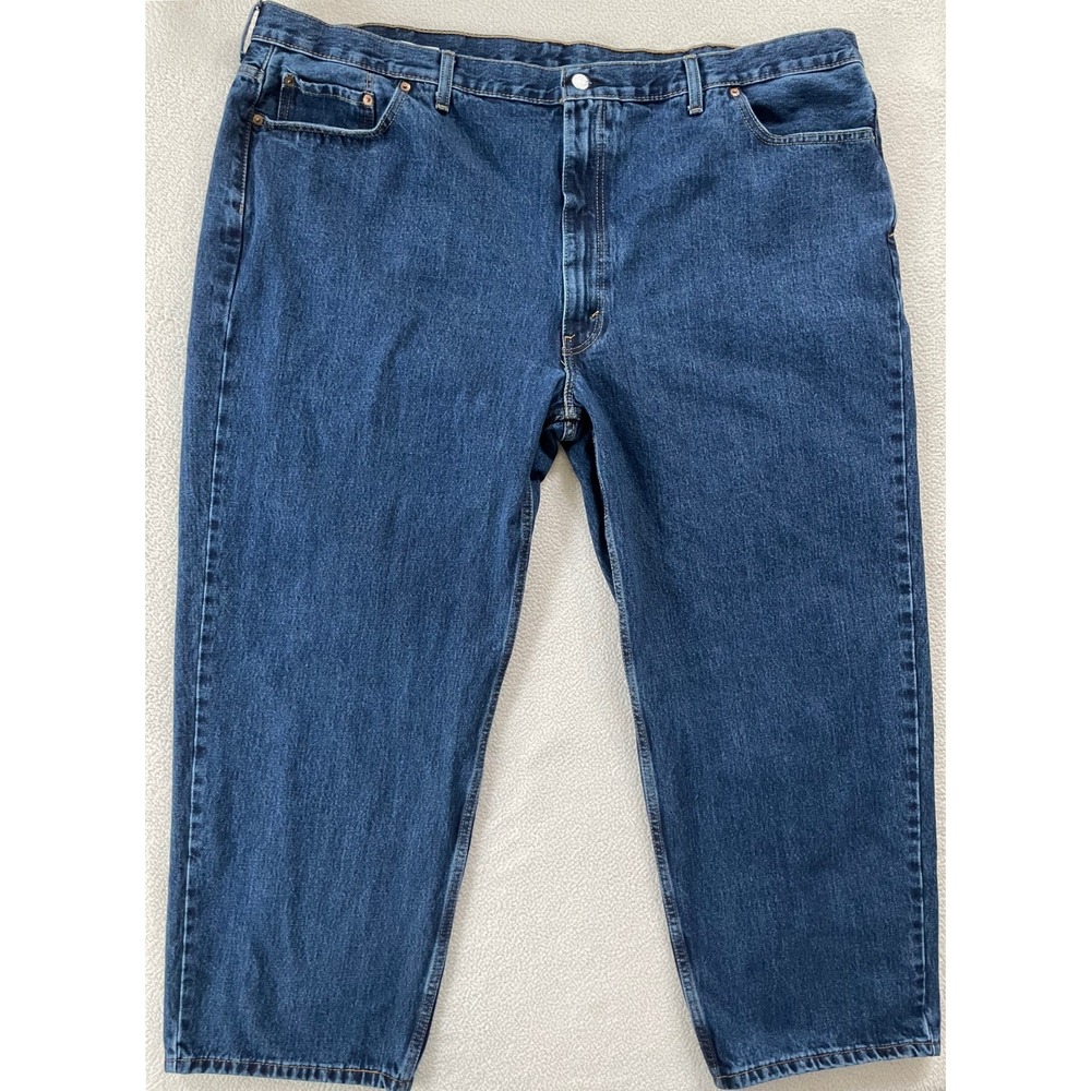 Levi's 550 Relaxed Fit Jeans Mens 50x28 (Tagged 52x30) Big & Tall Dark Wash